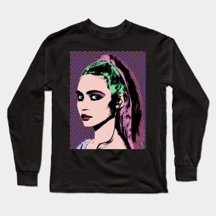 grimes style pop art Long Sleeve T-Shirt